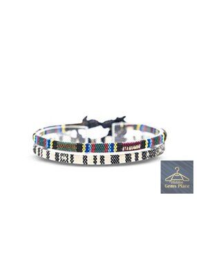 2 Pcs Boho Surfer Bracelets Waterproof Adjustable Braided Set